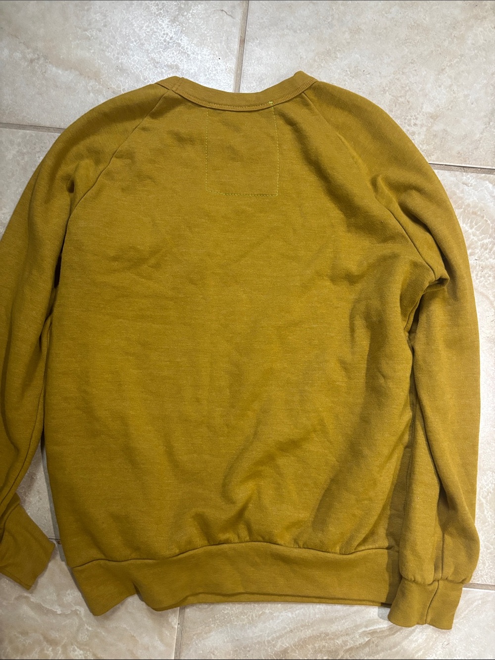 Aviator Nation Mustard Yellow Heart Pullover Sweatshirt Size Small - Picture 5 of 5